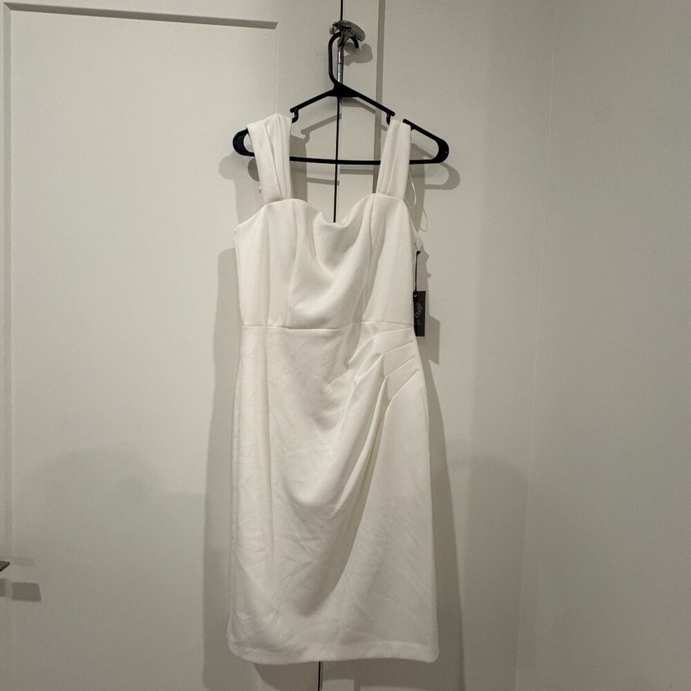 Vince Camuto Scuba Knit Square Neck Sleeveless Bodycon Dress